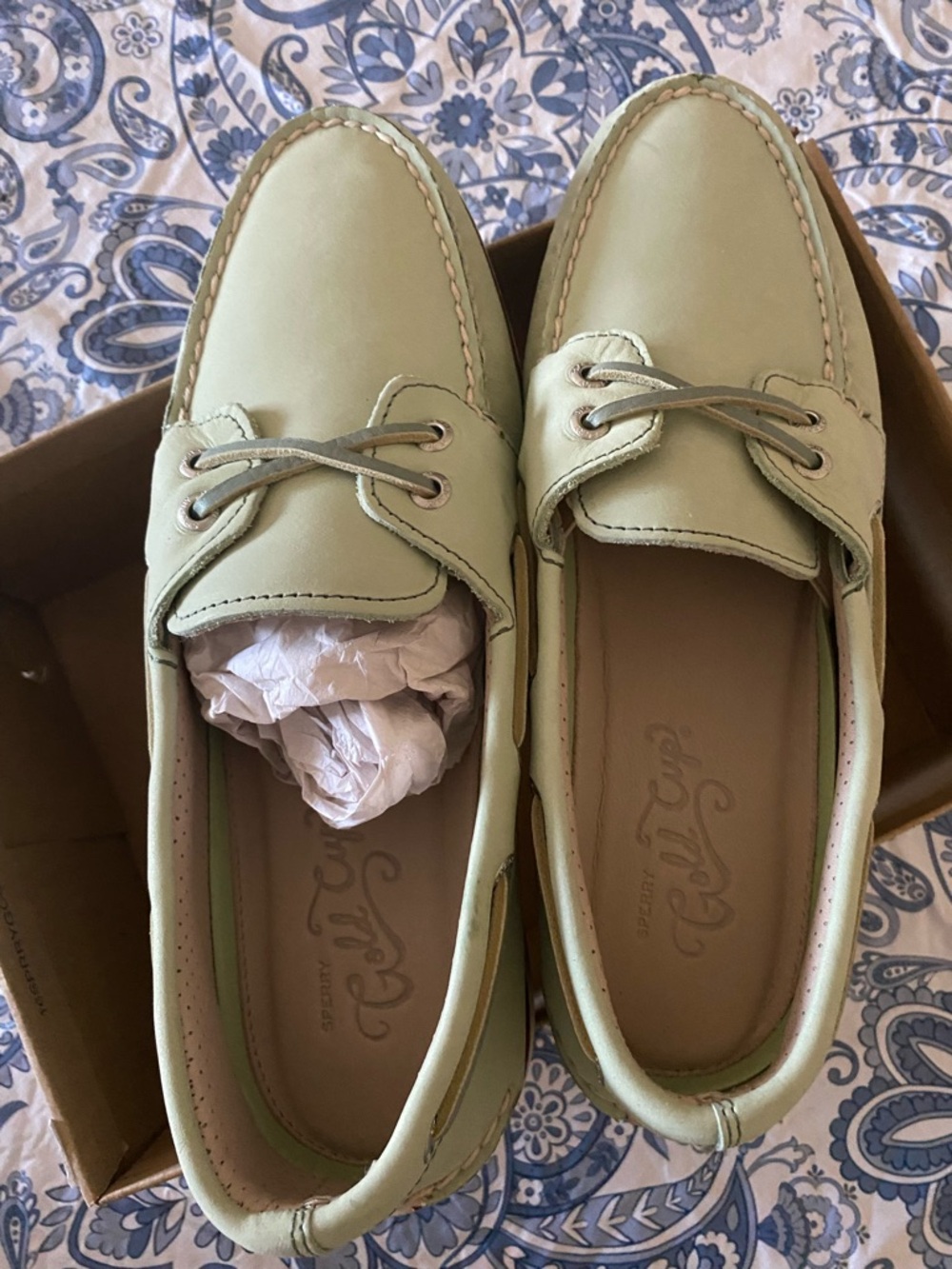 NWT Sperry Gold Cup Authentic Original Nubuck Green boat shoes STS24015 10.5 - Picture 3 of 5